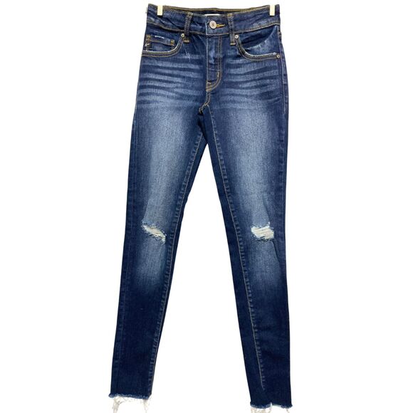 New KanCan Low Rise Super Skinny Jeans Distressed - Picture 4 of 15